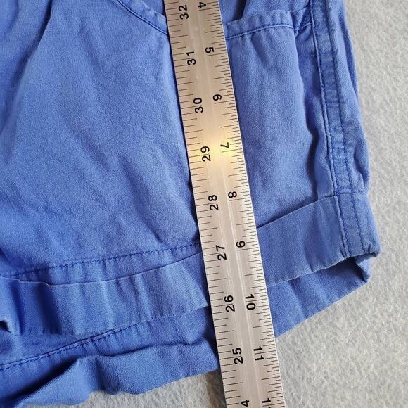 Le Tigre Shorts Juniors 9 Blue Solid Chino Flat Front - Picture 5 of 8